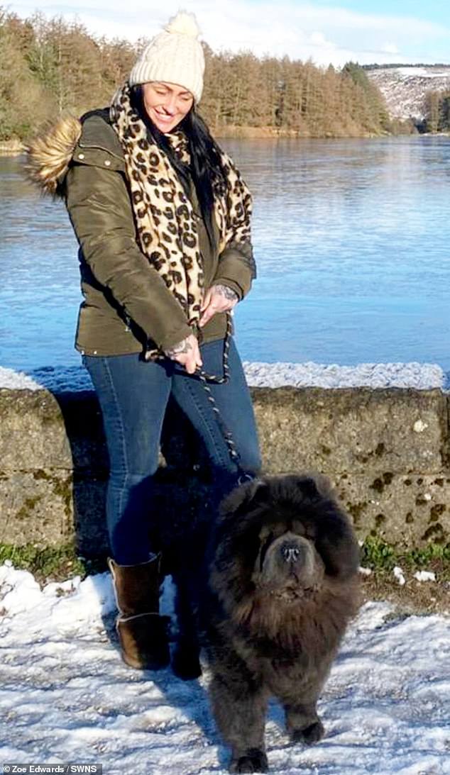 Dog owner Zoe Edwards, 44, had cancelled the family's costly pet insurance just a few weeks before her pet was injured on February 4