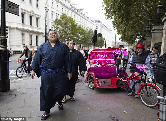 Fancy a whizz around town? It's unclear whether the much-maligned London tuk tuks could take the weight of the visitors from Japan