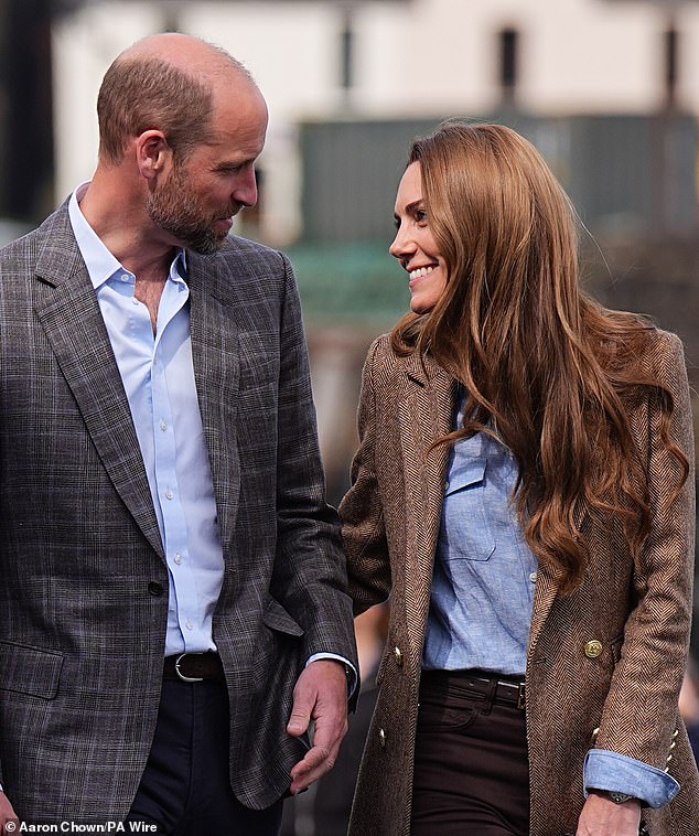 True to their Scottish roots, the Prince and Princess of Wales were seen looking lovingly at one another as they marked their 14th wedding anniversary during a very special visit to the Isle of Mull in April