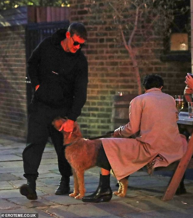 Matt looked relaxed in a black hooded top and matching cargo pants during his latest appearance in London