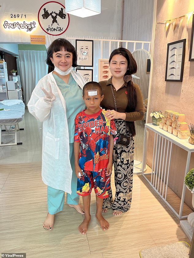 Local tattoo artist Janjira 'Frame' Kaewket immediately offered to help upon seeing the Facebook post of his story