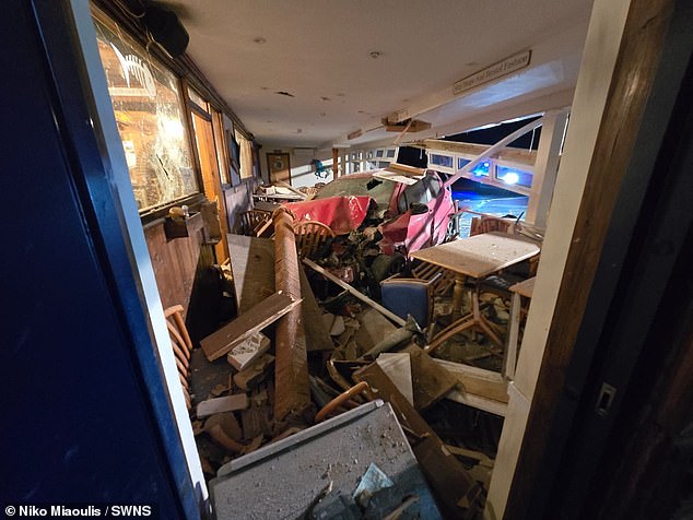 The drunk driver caused £50,000 of damage, which the family paid for themselves to avoid having to close the venue while awaiting a payout from their insurers
