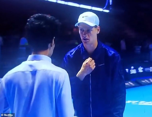 He then appeared to ask the Italian for the Nike jacket he was wearing at the time