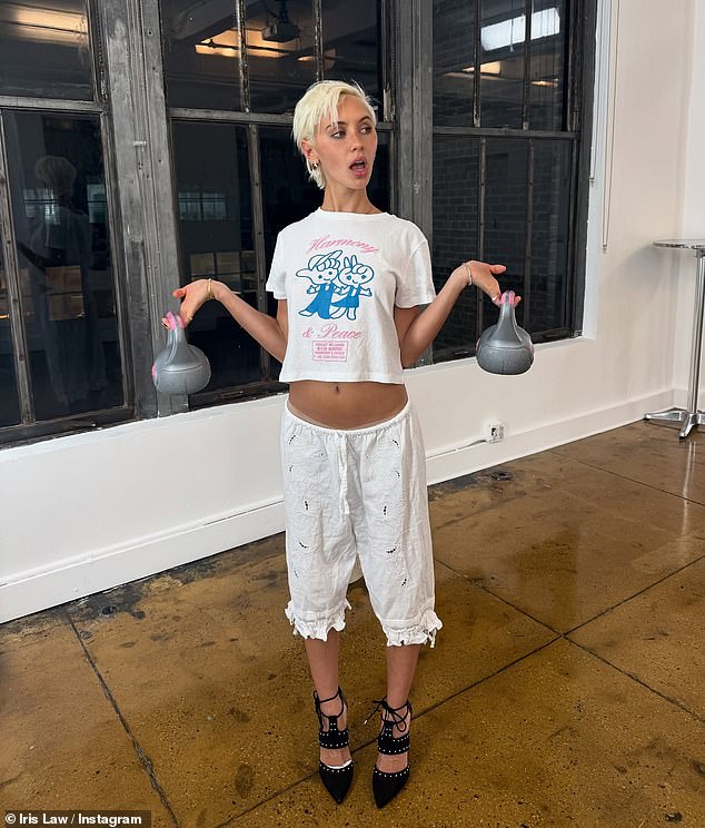 The star has been hitting the gym lately, possibly in preparation for the show, as she shared a photo working out with kettlebells