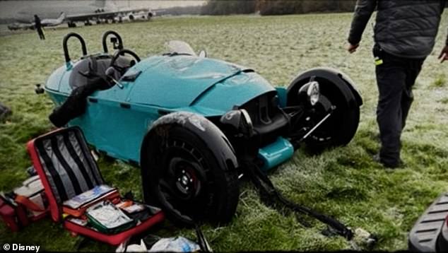 Flintoff was driving a Morgan Super 3 three-wheeled sports car when it overturned and crashed off the Top Gear test track