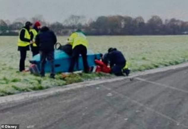 An image following the horrifying crash was released as part of the trailer for the Disney+ documentary