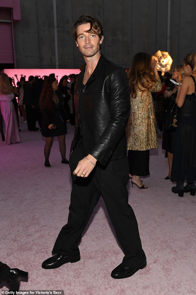 Abby's husband Patrick Schwarzenegger was also spotted backstage looking stylish in a black leather jacket as he headed to spend some time with her