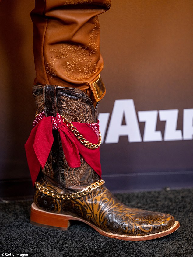 Mr Ladson lost parts of an upcoming song with country music icon Billy Ray Cyrus and a custom pair of America's Got Talent cowboy boots (pictured)