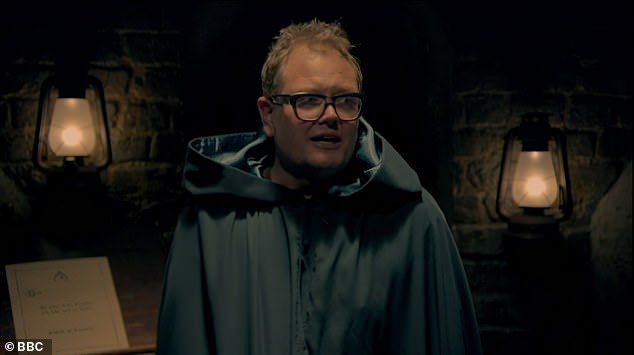 Traitors Jonathan Ross , Alan Carr (pictured) and Cat Burns thought Tom too wily after he asked many questions at the show's roundtable and he was later bumped him off