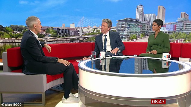 The corporation's boss was grilled by presenters Charlie Stayt and Naga Munchetty