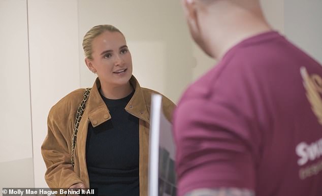 Scenes show Molly-Mae liaising with a contractor on work needing done on a very run-down kitchen, before being told her timeline is unrealistic