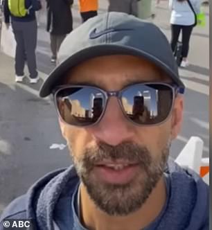 Another viewer filmed scenes of a run in Chicago, joking that the city was a 'hellhole'