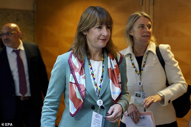 Rachel Reeves at the International Monetary Fund headquarters in Washington