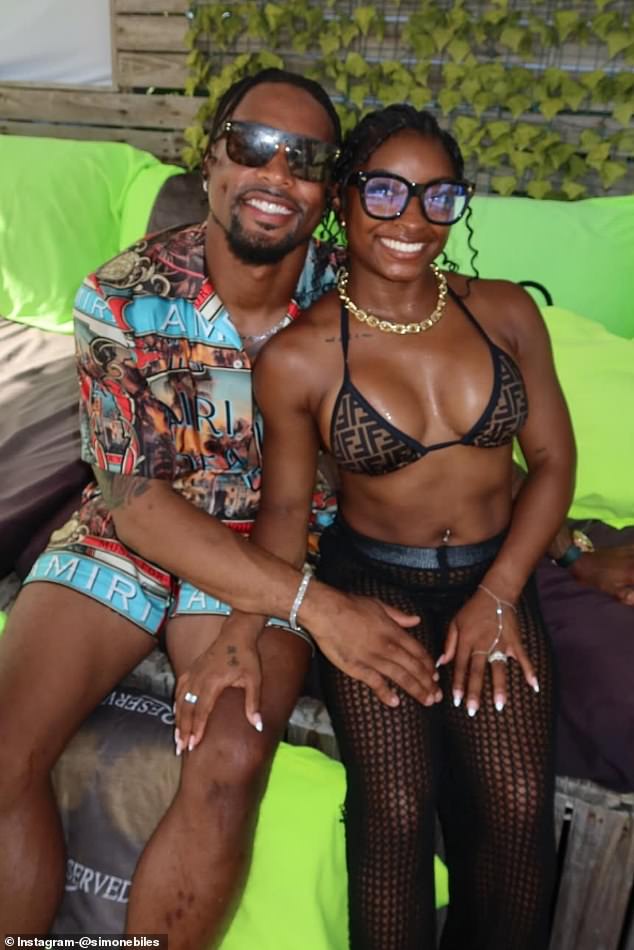 Jonathan Owens and Biles enjoyed a summer vacation together in San Pedro, Belize