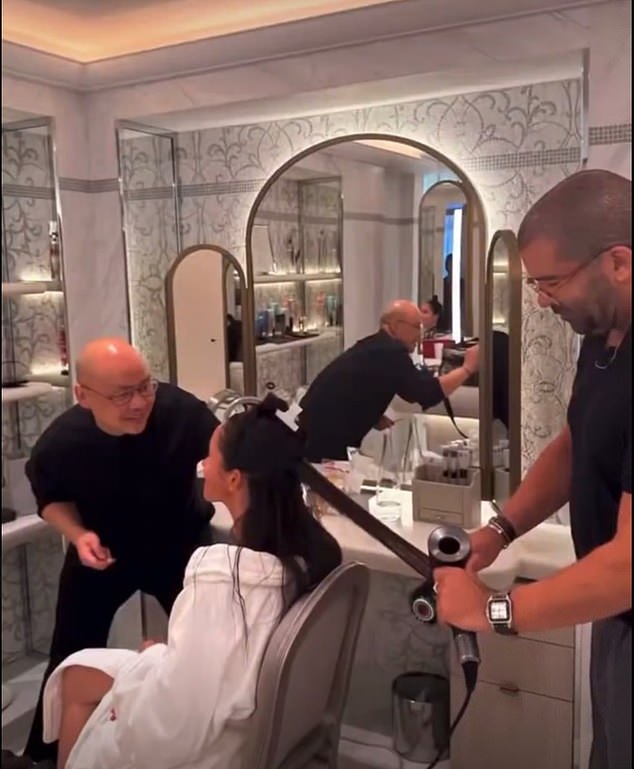 Martin posted on social media about doing Meghan's make-up in Paris