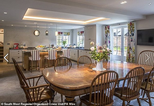 The large open-plan kitchen inside Mark and Nicola Rowe's Hampshire house