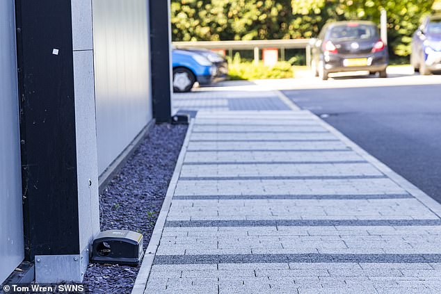 Rat traps on a business estate near where local resident Ms Lines lives