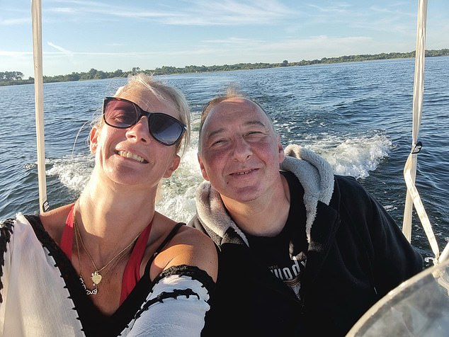 Lola's parents Delphine and Johan (pictured) are professional caretakers of a number of buildings in northern Paris, including the one where they live