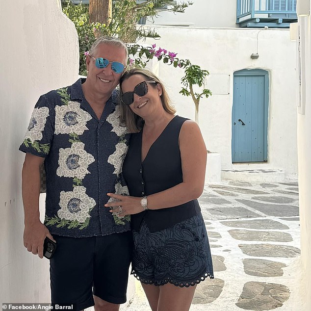 Mr Barral, pictured with his wife Angie, was 'very upset' just 15 minutes before the crash, it has been claimed