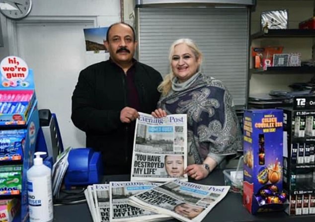 Shopkeeper Shazia Tariq (right) told the Daily Mail that Mr Barral, a regular customer, was usually 'very positive' but appearing troubled in a way she had never seen before just minutes before the crash