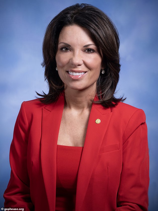Republican Rep Angela Rigas (pictured) said that the no-kill facility was being 'harassed' by the DNR, which she claimed is notorious for enforcing inconsistent rules on its own terms