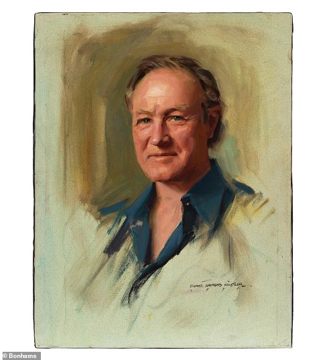 Hackman was also immortalized in one of the paintings, a portrait by Everett Raymond Kinstler (1926–2019)