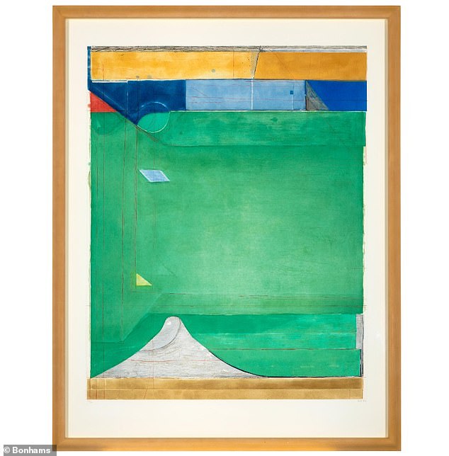 The Gene Hackman collection includes examples of 'Post-War and Contemporary art, Western and Native American art, photography, and prints.' Bonhams highlighted the Richard Diebenkorn (1922–1993) color etching Green (1986), which could fetch $300,000–$500,000