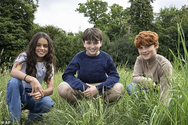 McLaughlin (middle) will be joined on screen by Arabella Stanton (left) as Hermione Granger and Alastair Stout (right) as Ron Weasley