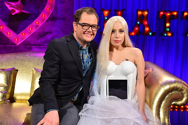 With Alan knowing so many people within the industry it's believed he could bring in some hight profile names if given his own series (pictured with Lady Gaga on Chatty Man in 2013)