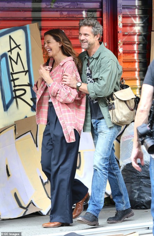 Over the summer Jackson filmed a movie with his Dawson's Creek costar and former girlfriend Katie Holmes; seen on set in August in NYC