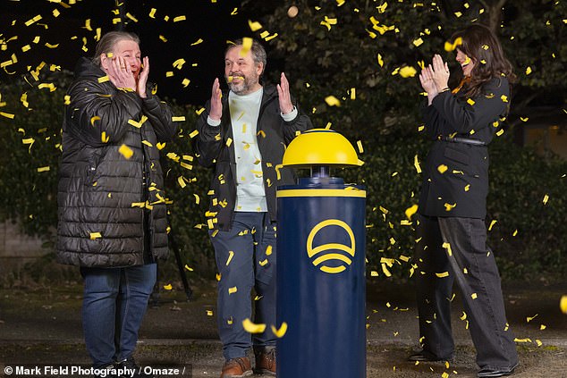 This is the moment that Mark and his wife were told they had become instant millionaires