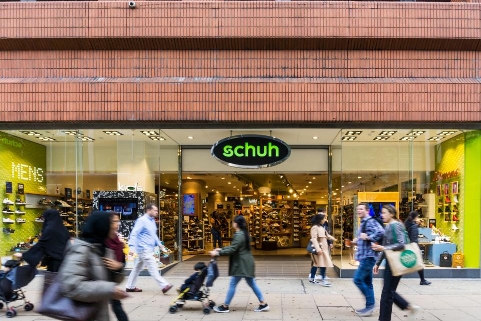 PX6CHT A branch of Schuh in Oxford Street, London.
