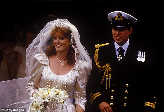 Sarah Ferguson and Prince Andrew on their wedding day at Westminster Abbey on July 23, 1986