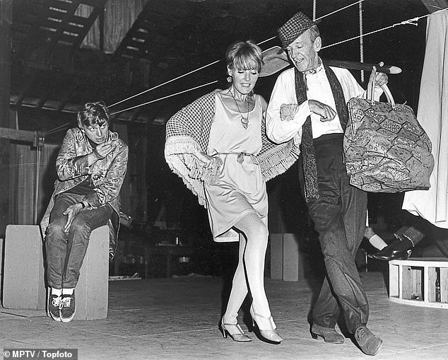 With Fred Astaire and Tommy Steele in rehearsals for Finian’s Rainbow, 1968