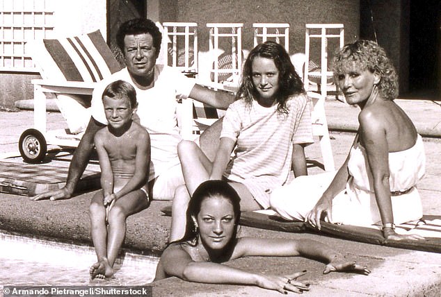 With the family in St Tropez, 1978