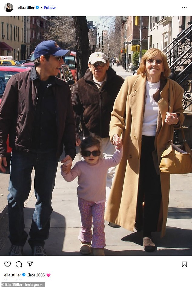 Ben's daughter Ella shared a photo taken 'circa 2005' of her, her dad, and her late grandparents Jerry and Anne via Instagram in September 2024