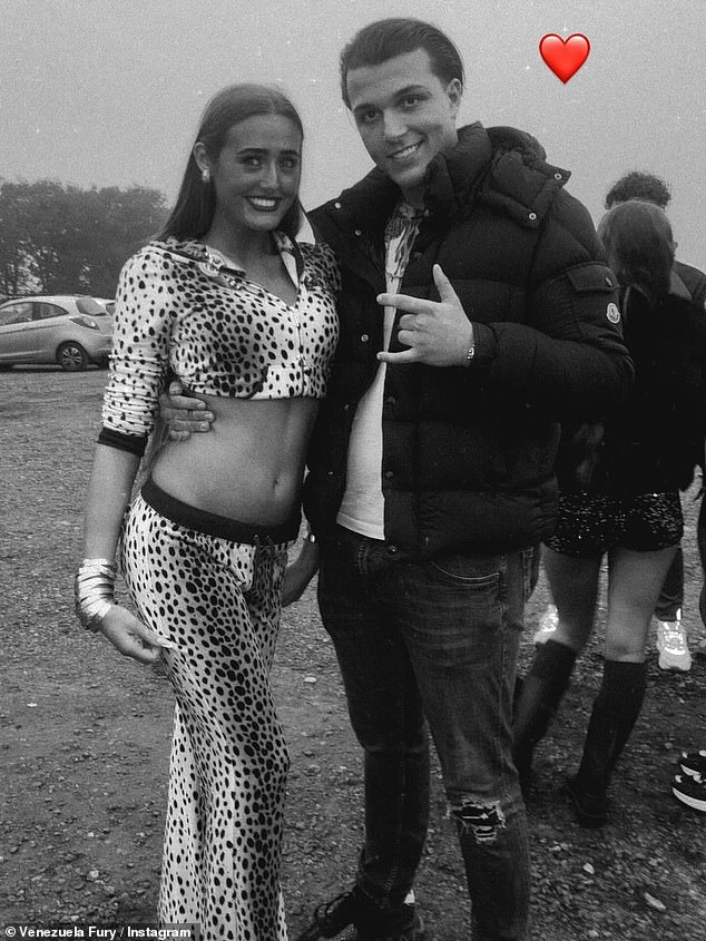 Noah, whose age is unknown, was seen getting down in one knee as Paris Fury told her fans they were 'shocked but very happy' for the young couple.