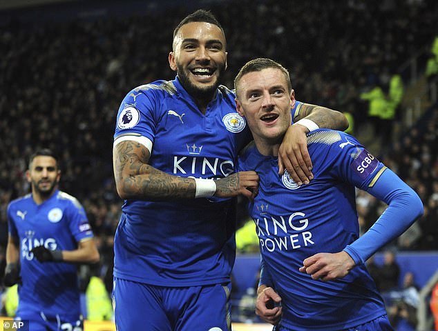 Danny Simpson, pictured with Jamie Vardy, flirted with Amber on social media