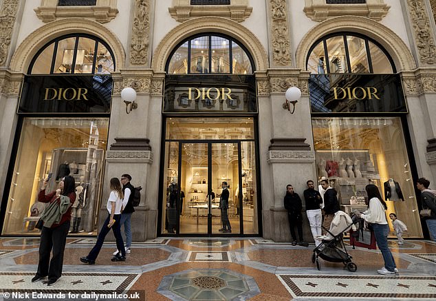 Wealthy Brits see the appeal of Milan especially with shops like the The Dior store in the city's famous Galleria Vittorio Emanuele II shopping mall