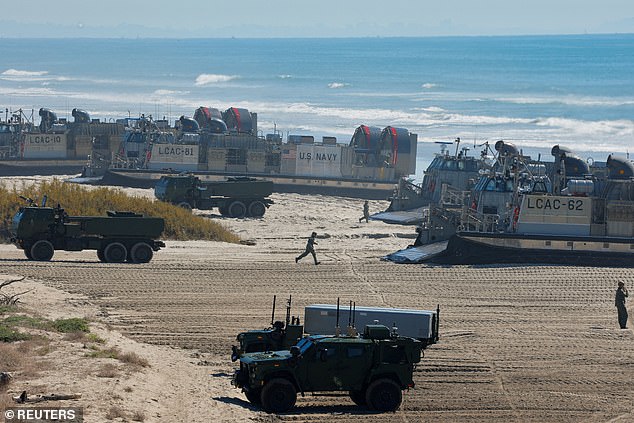 Despite Newsom claiming the drills put traffic in danger, military officials insisted it was safe