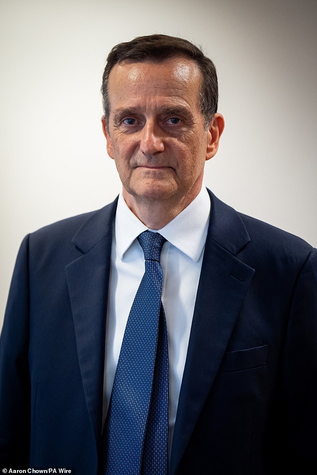The head of the Crown Prosecution Service (CPS), Stephen Parkinson (pictured), claimed the evidence he had from the Government's main witness, deputy national security adviser Matthew Collins, fell '5 per cent short of being enough' for the case to go ahead