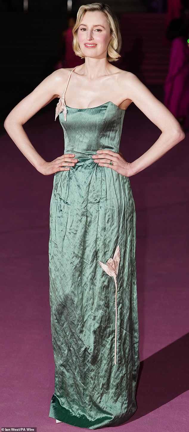 Downton Abbey actress Laura Carmichael (pictured) dressed in Erdem