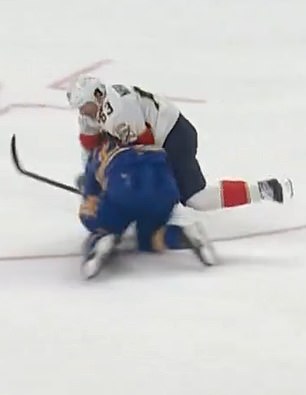 But Marchand ended up on top of him