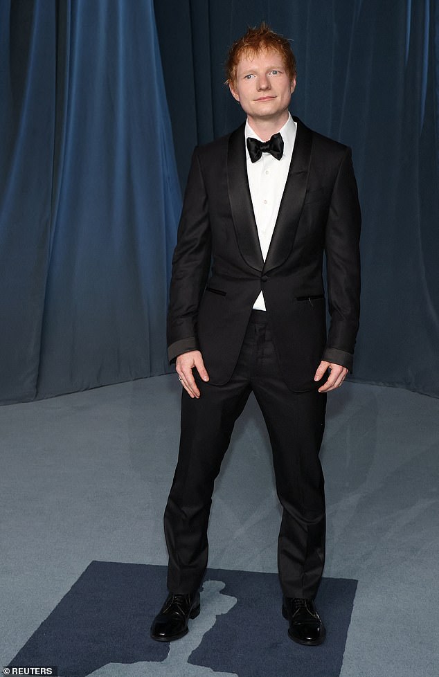 While Ed cut a smart figure in a tux