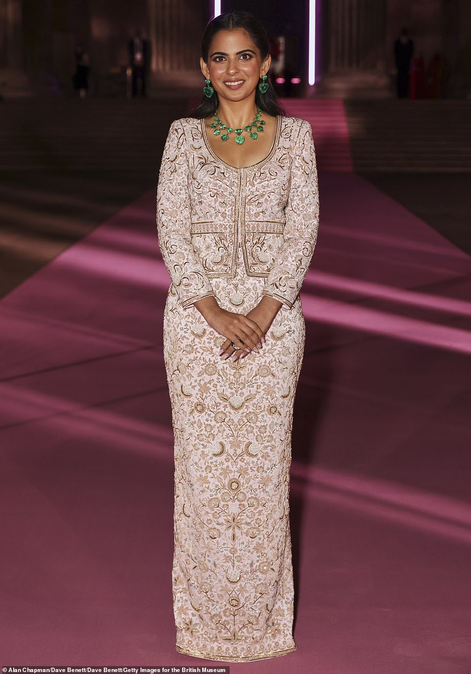Isha Ambani, co-chair of the Inaugural British Museum Ball 2025, attends the British Museum Ball on Saturday evening