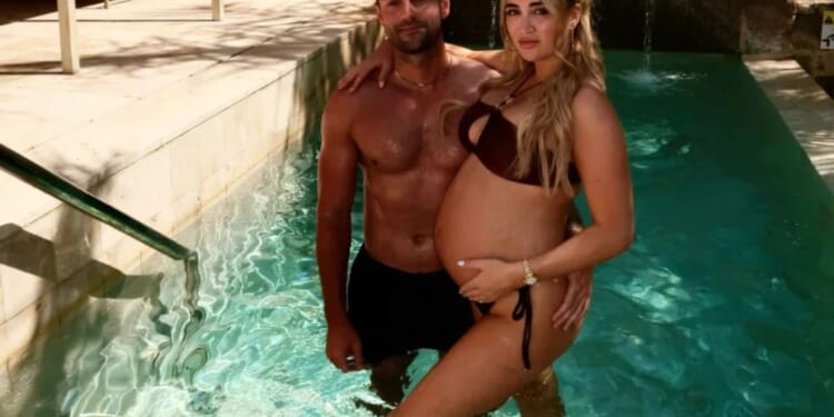 Georgia Harrison's boyfriend shares unseen snaps from her pregnancy as she prepares to give birth in days