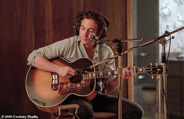 The film chronicles the life of the legendary rock star, 76, as he struggles to reconcile the pressures of success with the ghosts of his past while recording his album ' Nebraska ' in the early 1980s (seen in film)