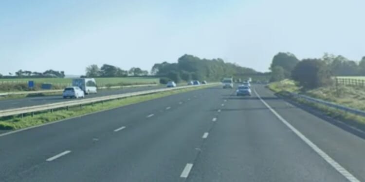 Motorway crash leaves female pedestrian fighting for her life after being hit by Mercedes