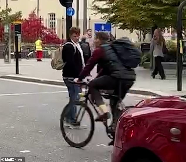 ALDGATE: Our own reporter was also almost knocked over when a cyclist decided they would jump a red light
