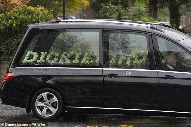 The cortege drove through the streets of Barnsley before arriving for the service at St Mary's